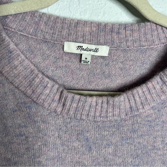 Madewell Sweater Women Medium Payton Lilac Pullover Alpaca Wool Blend B6 - Picture 4 of 9